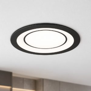 Faretto da incasso per cartongesso per soggiorno led 10w 3000k tripla accensione rotondo nero opaco