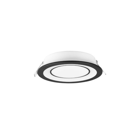 Faretto da incasso per cartongesso per soggiorno led 10w 3000k tripla accensione rotondo nero opaco