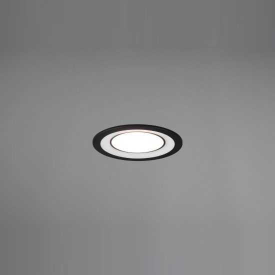 Faretto da incasso per cartongesso per soggiorno led 10w 3000k tripla accensione rotondo nero opaco