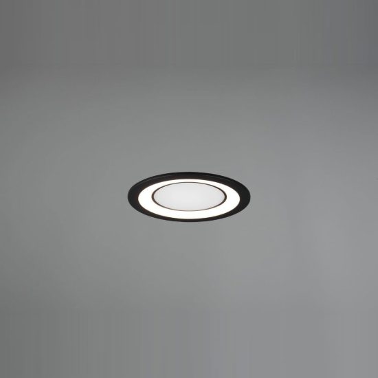 Faretto da incasso per cartongesso per soggiorno led 10w 3000k tripla accensione rotondo nero opaco