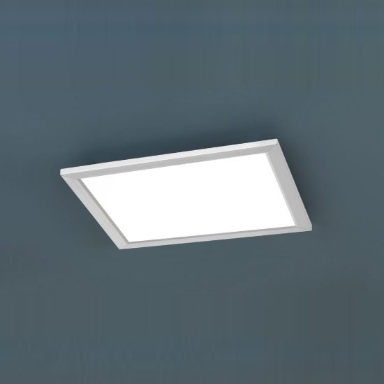Plafoniera led 15w 3000k dimmerabile moderna quadrata nichel opaco