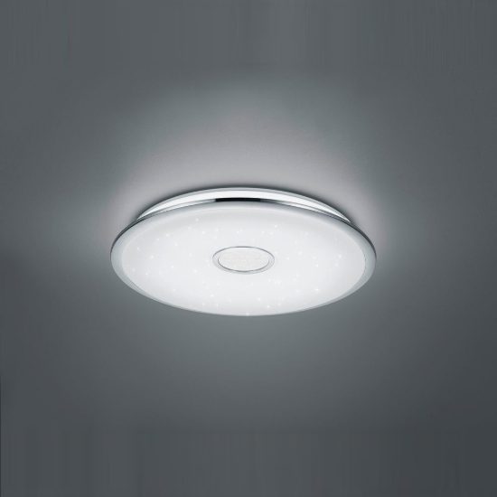 Plafoniera led 45w cct 3000k 5500k con telecomando per soggiorno effetto cielo stellato bianca