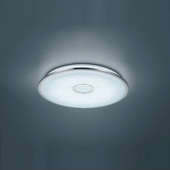 Plafoniera led 45w cct 3000k 5500k con telecomando per soggiorno effetto cielo stellato bianca