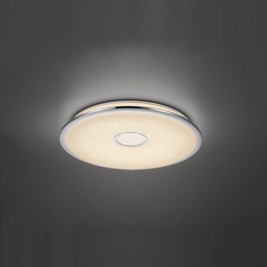 Plafoniera led 45w cct 3000k 5500k con telecomando per soggiorno effetto cielo stellato bianca