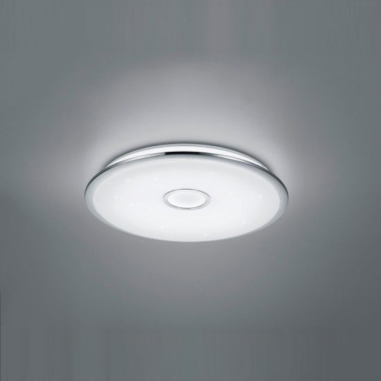 Plafoniera led 45w cct 3000k 5500k con telecomando per soggiorno effetto cielo stellato bianca