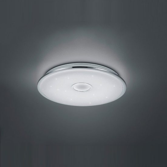 Plafoniera led 45w cct 3000k 5500k con telecomando per soggiorno effetto cielo stellato bianca