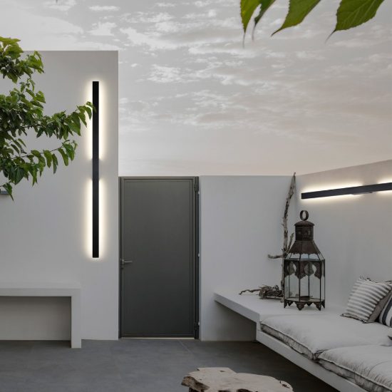 Applique da esterno moderna led 3000k ip54 lineare bianca
