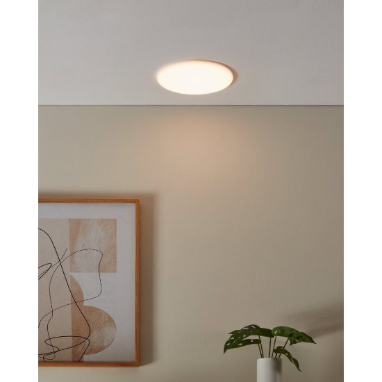 Eglo rapita faretto da incasso per cartongesso led 18w 3000k ip65 foro 6,8cm rotondo bianco