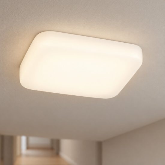 Eglo rapita faretto da incasso per cartongesso led 4,5w 3000k ip65 foro 6,8cm quadrato bianco