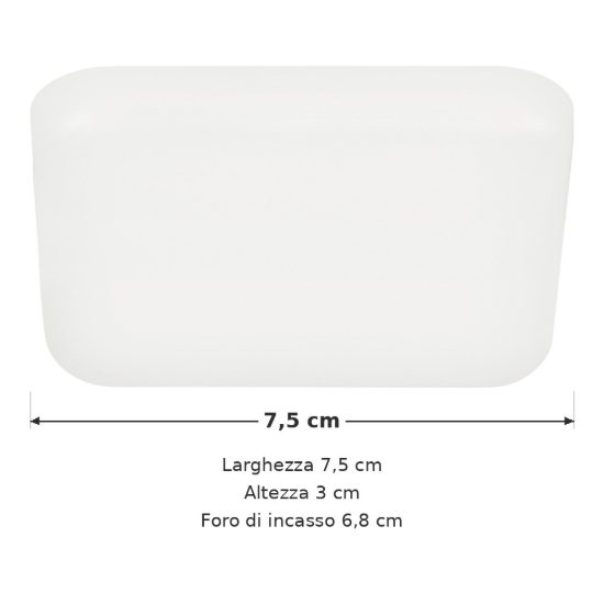 Eglo rapita faretto da incasso per cartongesso led 4,5w 3000k ip65 foro 6,8cm quadrato bianco