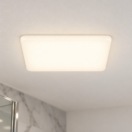 Eglo rapita faretto da incasso per cartongesso led 18w 3000k ip65 foro 6,8cm quadrato bianco