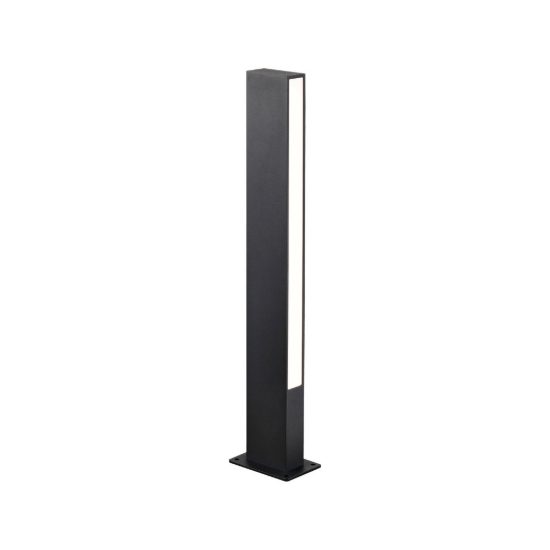 Lampione per esterno giardino moderno nero led 3000k ip65 h60cm