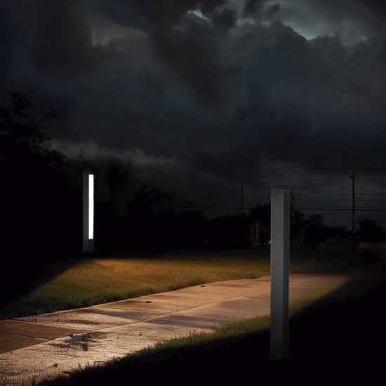 Lampione per esterno giardino moderno nero led 3000k ip65 h60cm