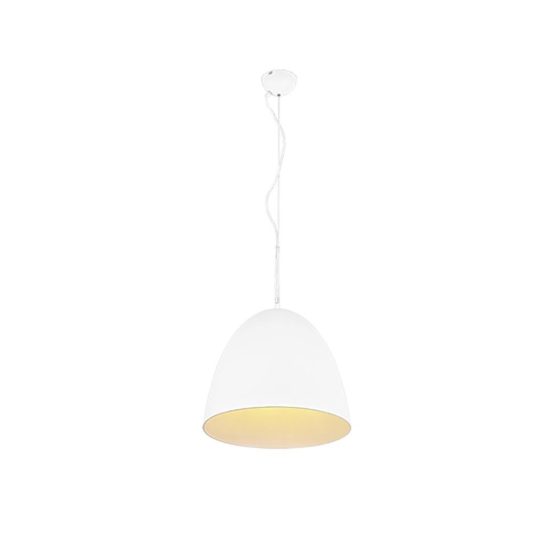 Lampadario a sospensione grande per cucina moderno a cupola bianco