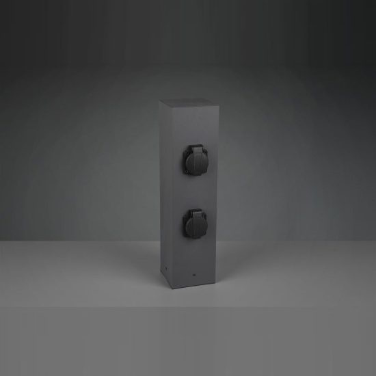 Colonnina da giardino 4 prese schuko ip54 40cm antracite