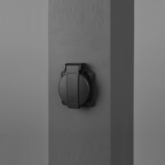 Colonnina da giardino 4 prese schuko ip54 40cm antracite