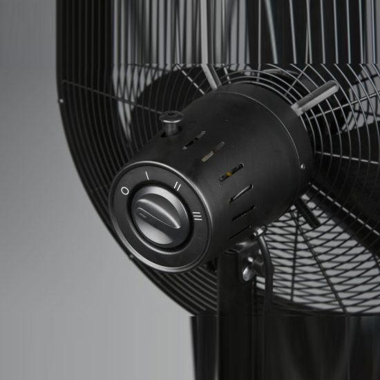Ventilatore da terra 3 velocita oscillante regolabile in altezza moderno nero legno