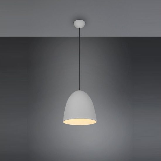 Lampadario a sospensione piccolo per cucina moderno a cupola grigio