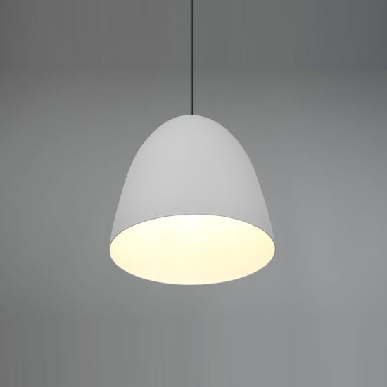 Lampadario a sospensione piccolo per cucina moderno a cupola grigio