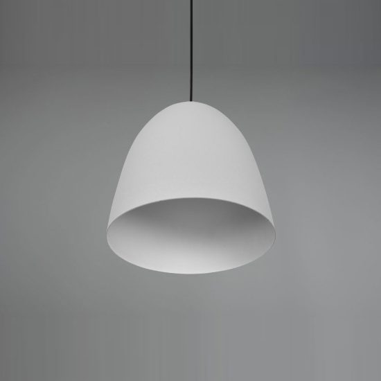 Lampadario a sospensione piccolo per cucina moderno a cupola grigio