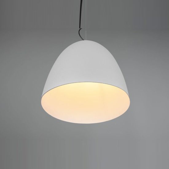 Lampadario a sospensione grande per cucina moderno a cupola grigio