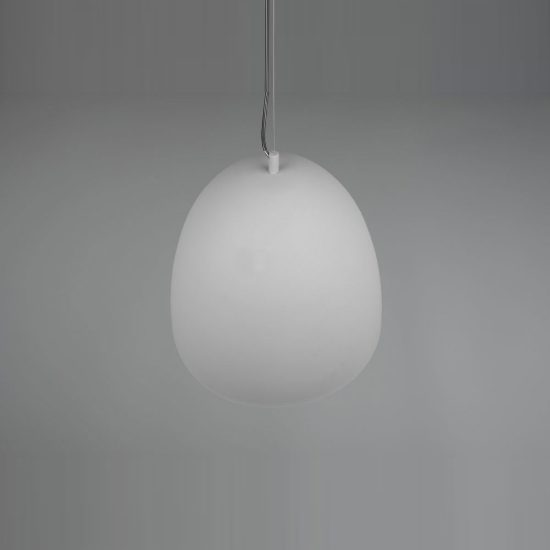 Lampadario a sospensione grande per cucina moderno a cupola grigio