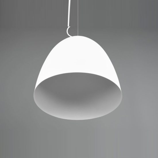 Lampadario a sospensione grande per cucina moderno a cupola bianco