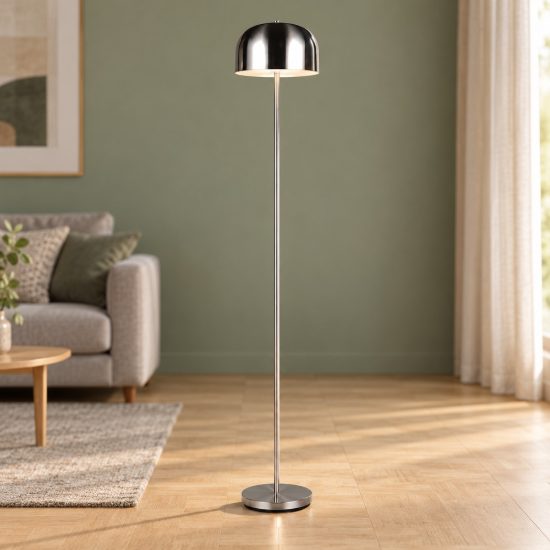 Piantana ricaricabile led 2,5w 3000k touch per soggiorno moderna nichel opaco