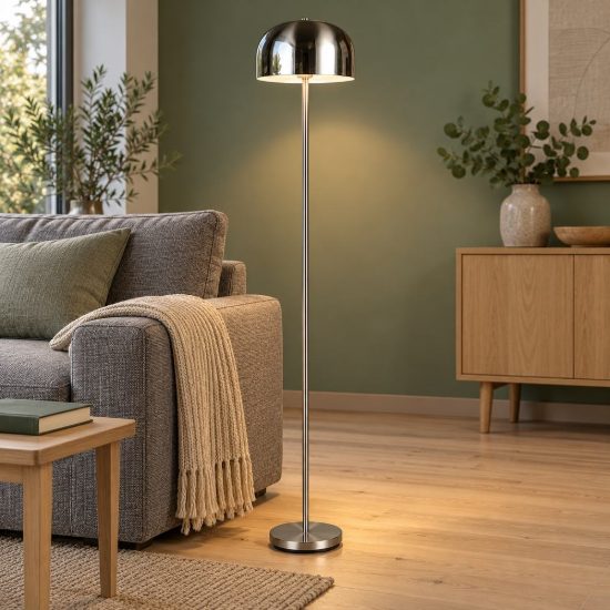 Piantana ricaricabile led 2,5w 3000k touch per soggiorno moderna nichel opaco