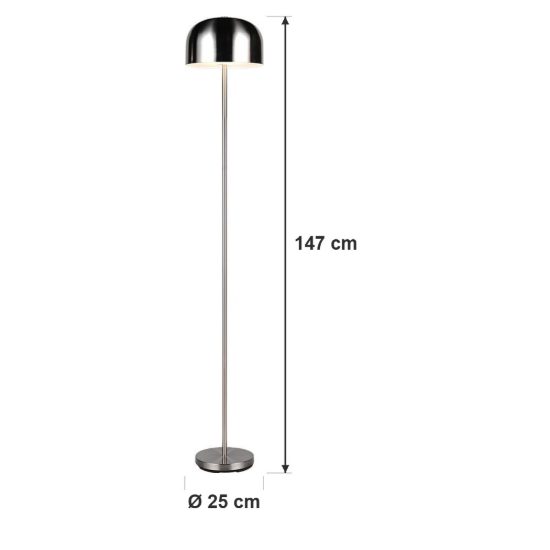 Piantana ricaricabile led 2,5w 3000k touch per soggiorno moderna nichel opaco