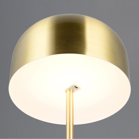 Lampada da terra ricaricabile led 2,5w 3000k touch per soggiorno moderna ottone satinato