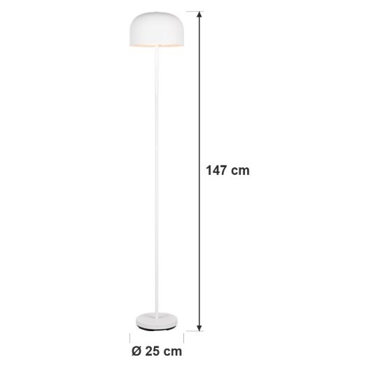 Piantana ricaricabile led 2,5w 3000k touch per soggiorno moderna bianca