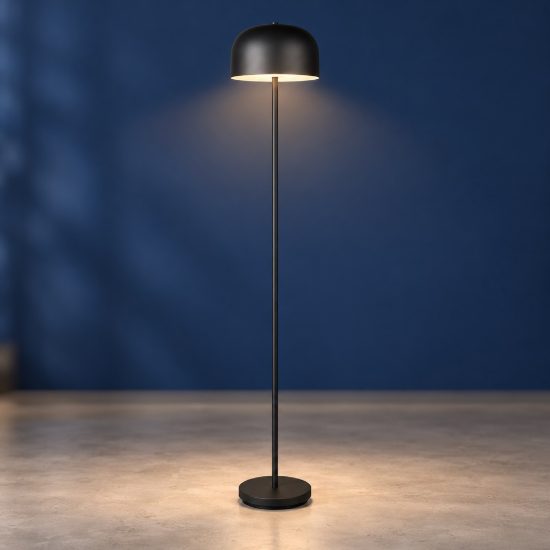 Lampada da terra ricaricabile led 2,5w 3000k touch per soggiorno moderna nera