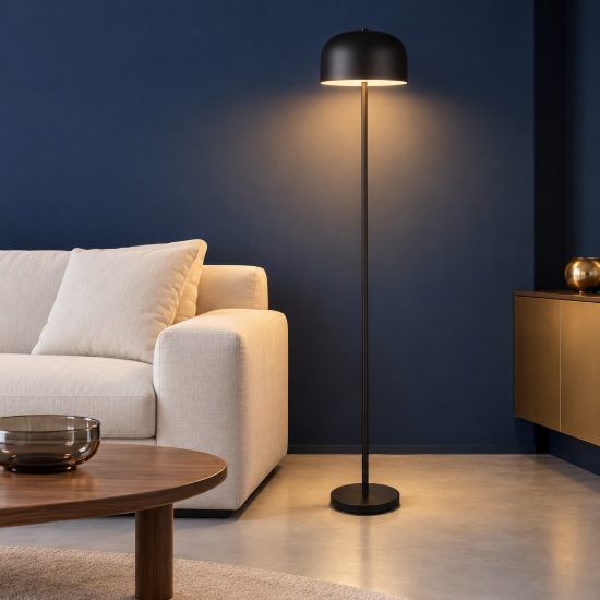 Lampada da terra ricaricabile led 2,5w 3000k touch per soggiorno moderna nera
