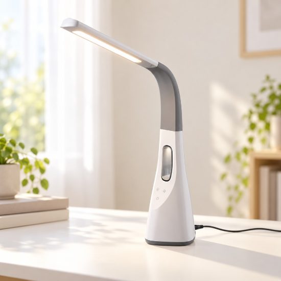 Lampada da scrivania led 5w 3000k 4000k 5000k con ventilatore ricarica usb bianca