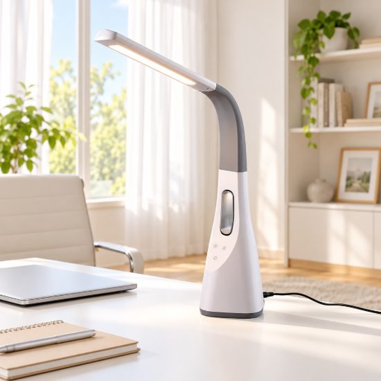 Lampada da scrivania led 5w 3000k 4000k 5000k con ventilatore ricarica usb bianca