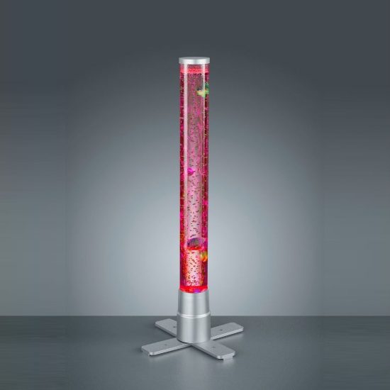 Lampada da tavolo led rgb per cameretta con pesciolini galleggianti titanio