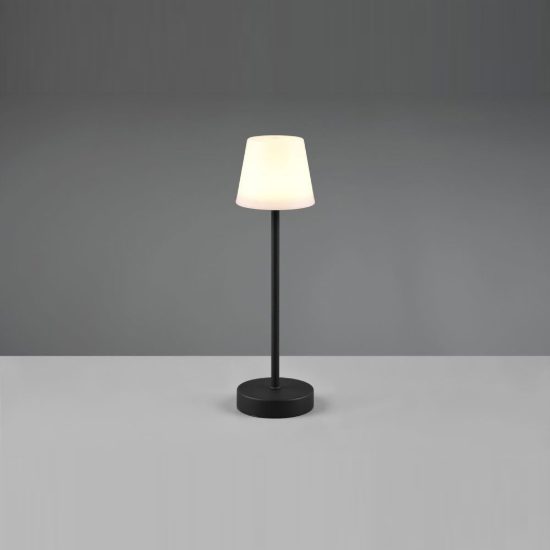 Lampada da tavolo ricaricabile da esterno led 2,2w cct 2700k 6500k touch ip44 moderna nera