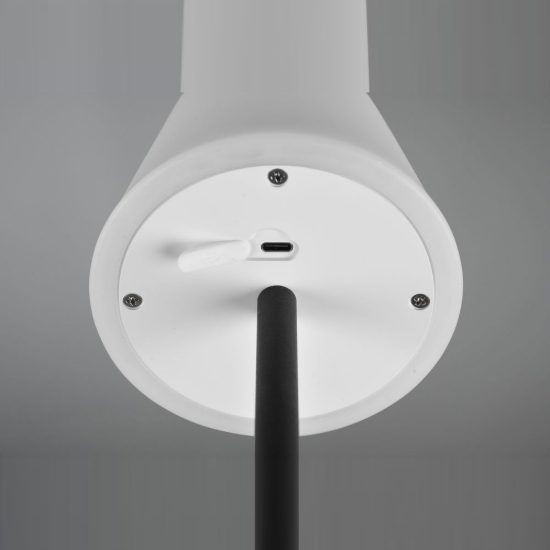 Lampada da tavolo ricaricabile da esterno led 2,2w cct 2700k 6500k touch ip44 moderna nera