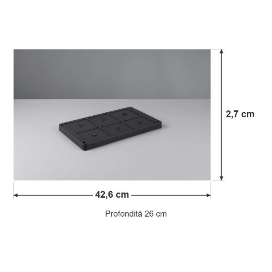 Stazione di ricarica per 6 lampade ricaricabili nera