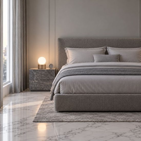 Abat-jour touch per comodino moderno caffe con sfera in vetro bianco