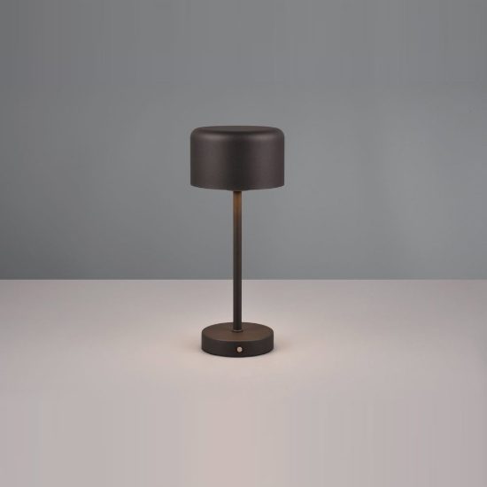 Abat-jour ricaricabile led 1,5w 3000k touch per comodino moderno nero