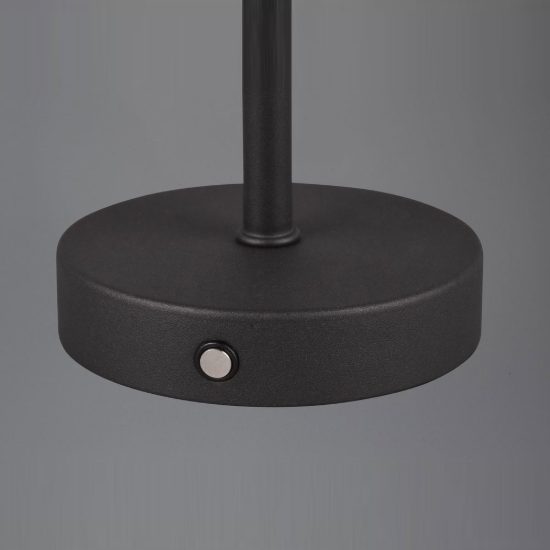 Abat-jour ricaricabile led 1,5w 3000k touch per comodino moderno nero