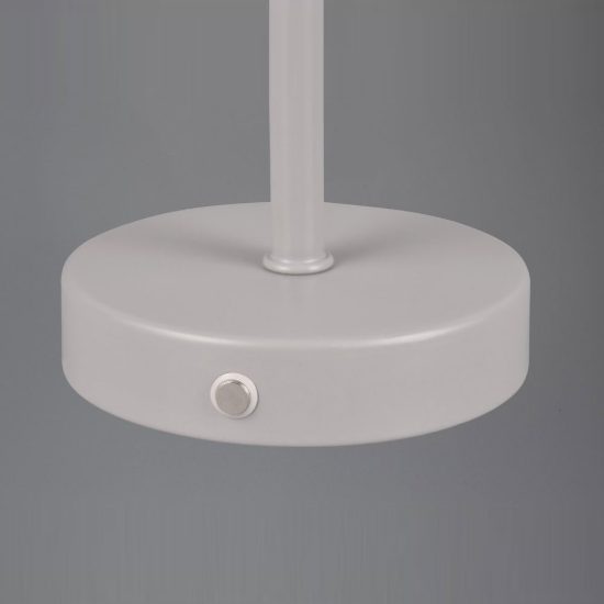 Abat-jour ricaricabile led 1,5w 3000k touch per comodino moderno grigio