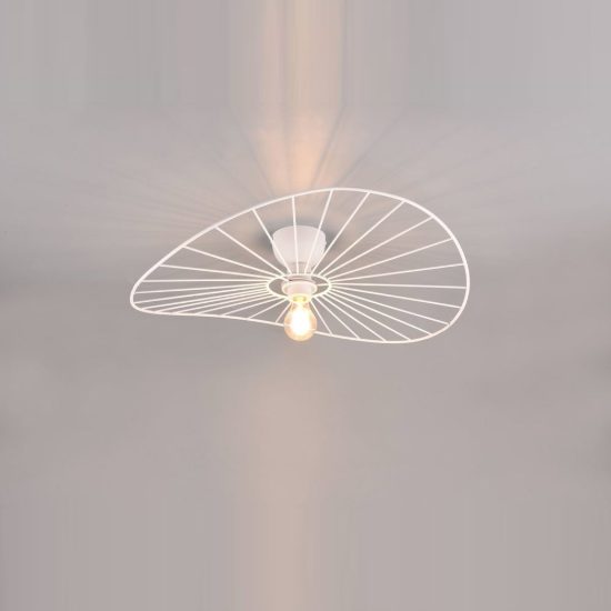 Plafoniera per soggiorno moderna in metallo bianco opaco
