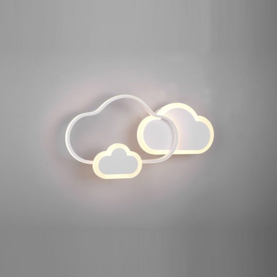 Plafoniera led 29w 3000k rgb con telecomando per cameretta a forma di nuvola bianca