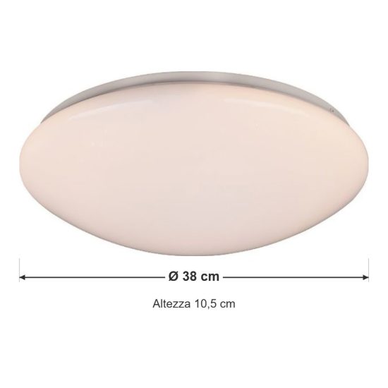 Plafoniera led 18w cct 3000k 6000k con telecomando moderna bianca
