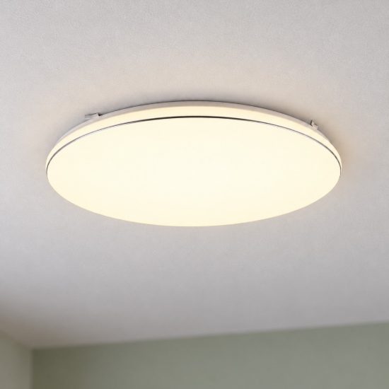 Plafoniera led 46w 3000k per soggiorno moderna rotonda bianca