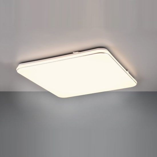 Plafoniera led 46w 3000k per soggiorno moderna quadrata bianca
