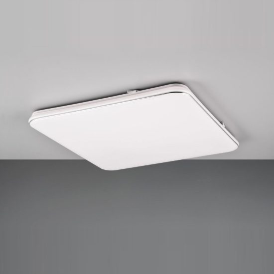 Plafoniera led 46w 3000k per soggiorno moderna quadrata bianca